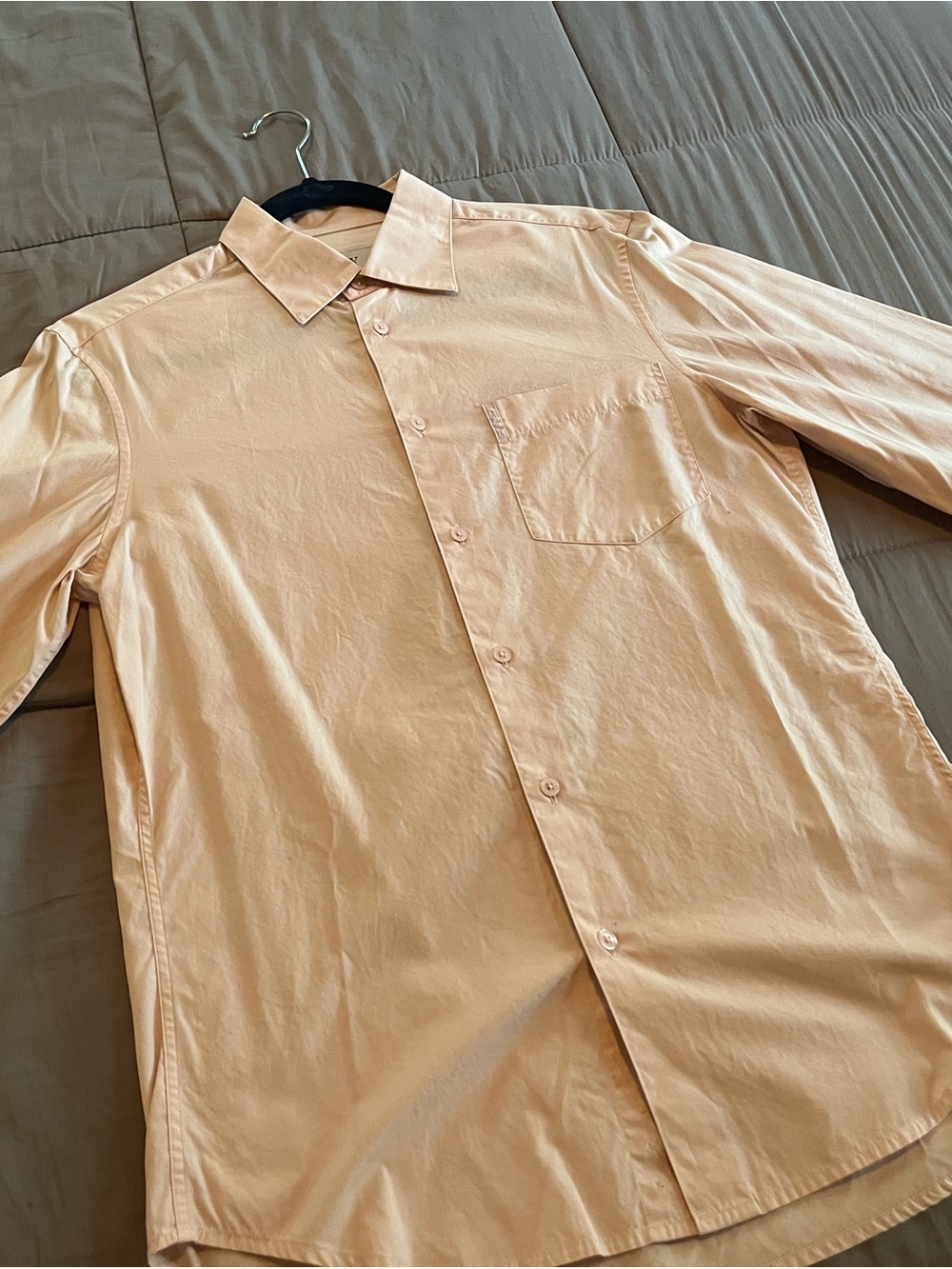 Armani Exchange Men's Peach Long-Sleeve Dress Shirt